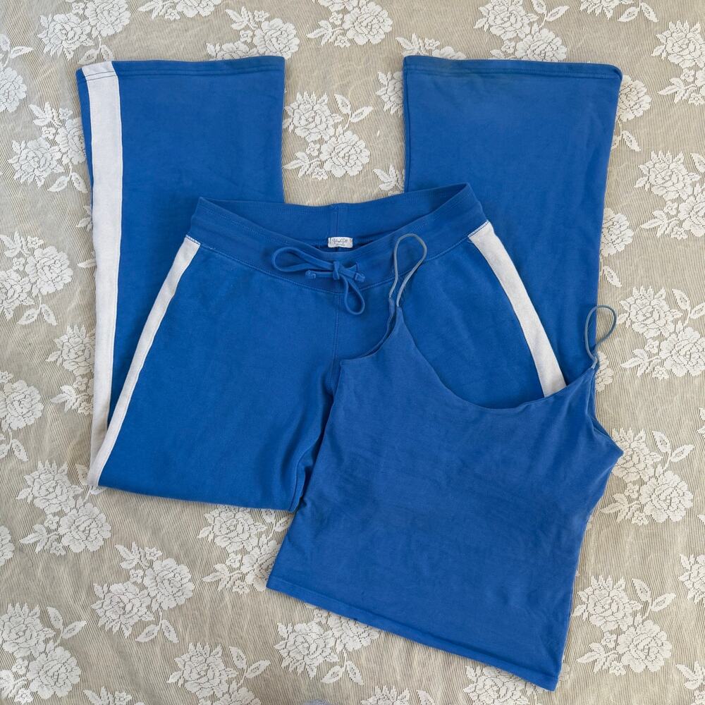 Brandy Melville Blue Track Pants & Tank Set